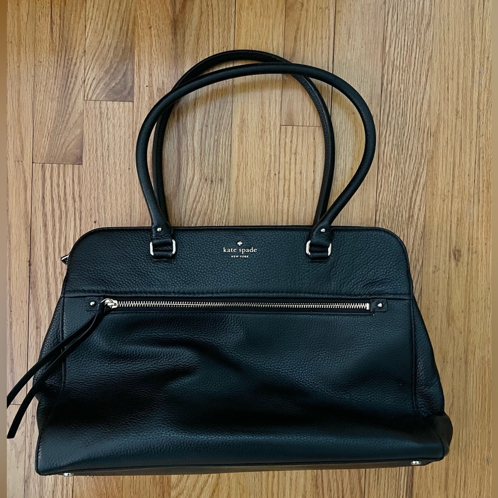 Kate Spade Black Leather Tote Bag